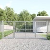 Puerta de malla de jardín acero galvanizado plateado 350x175cm