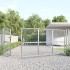 Puerta de malla de jardín acero galvanizado plateado