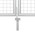 Puerta de malla de jardín acero galvanizado plateado