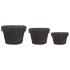 Set de cestas apilables para leña 3 uds sauce marrón