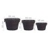 Set de cestas apilables para leña 3 uds sauce marrón