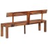 Banco con respaldo madera maciza de acacia gris 160
