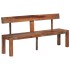 Banco con respaldo madera maciza de acacia gris 160