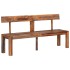 Banco con respaldo madera maciza de acacia gris 160