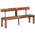 Banco con respaldo madera maciza de acacia gris 160