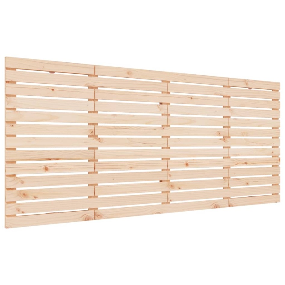Cabecero de cama de pared madera maciza de pino 206x3x91,5