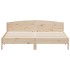 Estructura de cama con cabecero madera maciza de pino