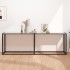 Mesa consola vidrio templado mármol blanco 220x35x75,5