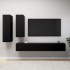 Set de muebles de TV salón 4 piezas madera contrachapada