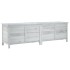 Arcón de jardín madera maciza abeto blanco 198,5x50x56,5