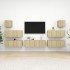 Juego de muebles de salón 7 piezas roble