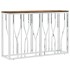 Mesa consola acero inoxidable y madera maciza