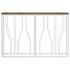 Mesa consola acero inoxidable y madera maciza