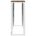 Mesa consola acero inoxidable y madera maciza