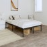 Estructura de cama sin colchón metal negro 120x190