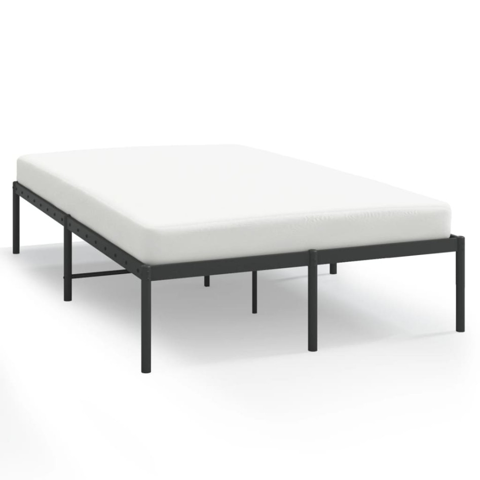 Estructura de cama sin colchón metal negro 120x190