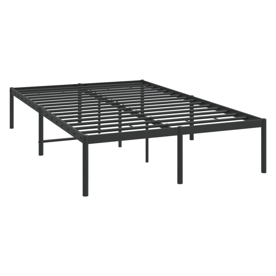 Estructura de cama sin colchón metal negro 120x190