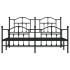 Estructura cama sin colchón con estribo metal negro 180x200