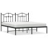 Estructura cama sin colchón con cabecero metal negro 160x200