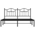 Estructura cama sin colchón con cabecero metal negro 160x200