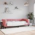 Sofá cama sin colchón terciopelo rosa 80x200