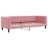 Sofá cama sin colchón terciopelo rosa 80x200