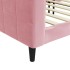 Sofá cama sin colchón terciopelo rosa 80x200