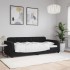 Sofá cama sin colchón terciopelo negro 90x190