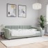 Sofá cama sin colchón terciopelo gris claro 100x200