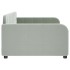 Sofá cama sin colchón terciopelo gris claro 100x200