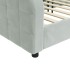 Sofá cama sin colchón terciopelo gris claro 100x200