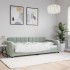 Sofá cama sin colchón terciopelo gris claro 90x190