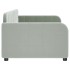 Sofá cama sin colchón terciopelo gris claro 90x190
