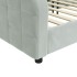 Sofá cama sin colchón terciopelo gris claro 90x190