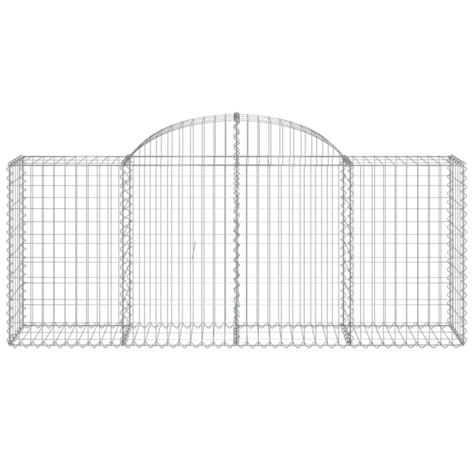 Cestas de gaviones 2 uds forma de arco hierro 200x50x80/100