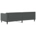 Sofá cama sin colchón tela gris oscuro 80x200