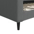 Sofá cama sin colchón tela gris oscuro 80x200