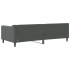 Sofá cama sin colchón tela gris oscuro 90x200