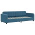Sofá cama sin colchón terciopelo azul 80x200