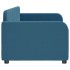 Sofá cama sin colchón terciopelo azul 80x200