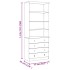 Librería con cajones ALTA madera maciza de pino 77x35x186,5