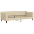 Sofá cama sin colchón tela crema 80x200