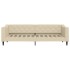Sofá cama sin colchón tela crema 80x200