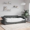 Sofá cama sin colchón tela gris oscuro 100x200 cm