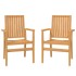 Sillas de jardín apilables 2 uds madera de teca 56,5x57,5x91