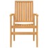 Sillas de jardín apilables 2 uds madera de teca 56,5x57,5x91