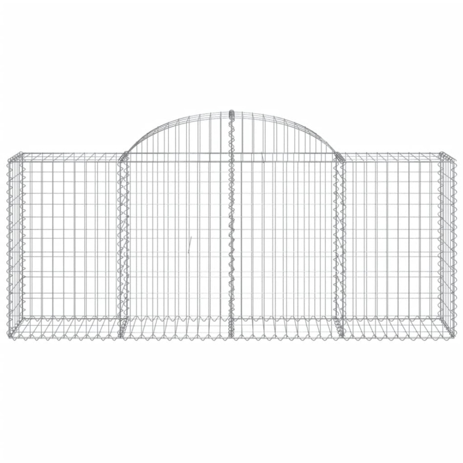 Cestas de gaviones 4 uds forma de arco hierro 200x50x80/100