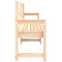 Banco de jardín madera maciza de pino 203,5x48x91,5