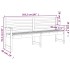 Banco de jardín madera maciza de pino 203,5x48x91,5