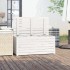 Baúl de jardín madera maciza de pino blanco 101x50,5x46,5